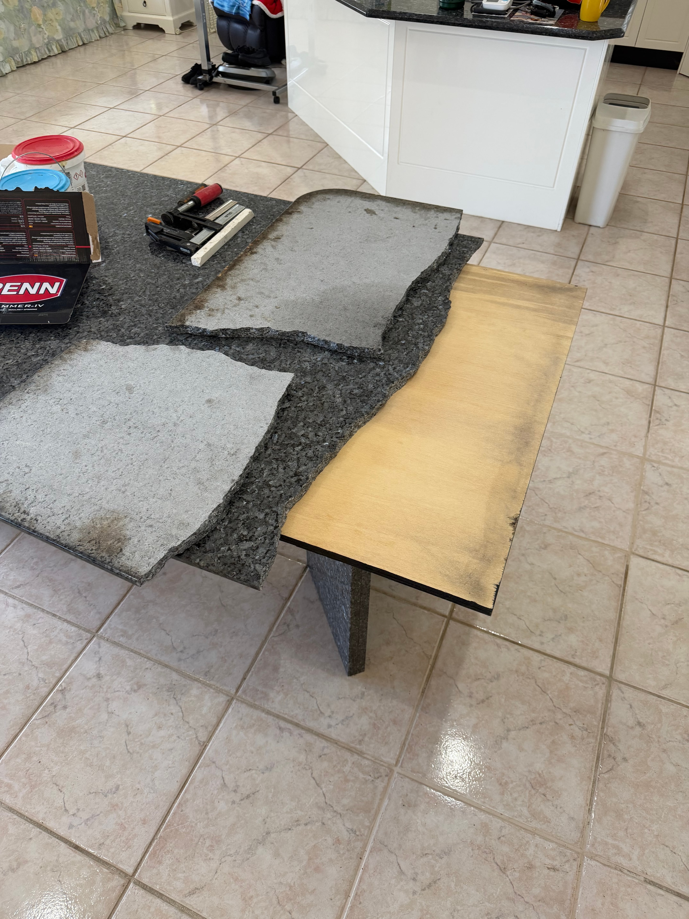 Before — granite countertop revival